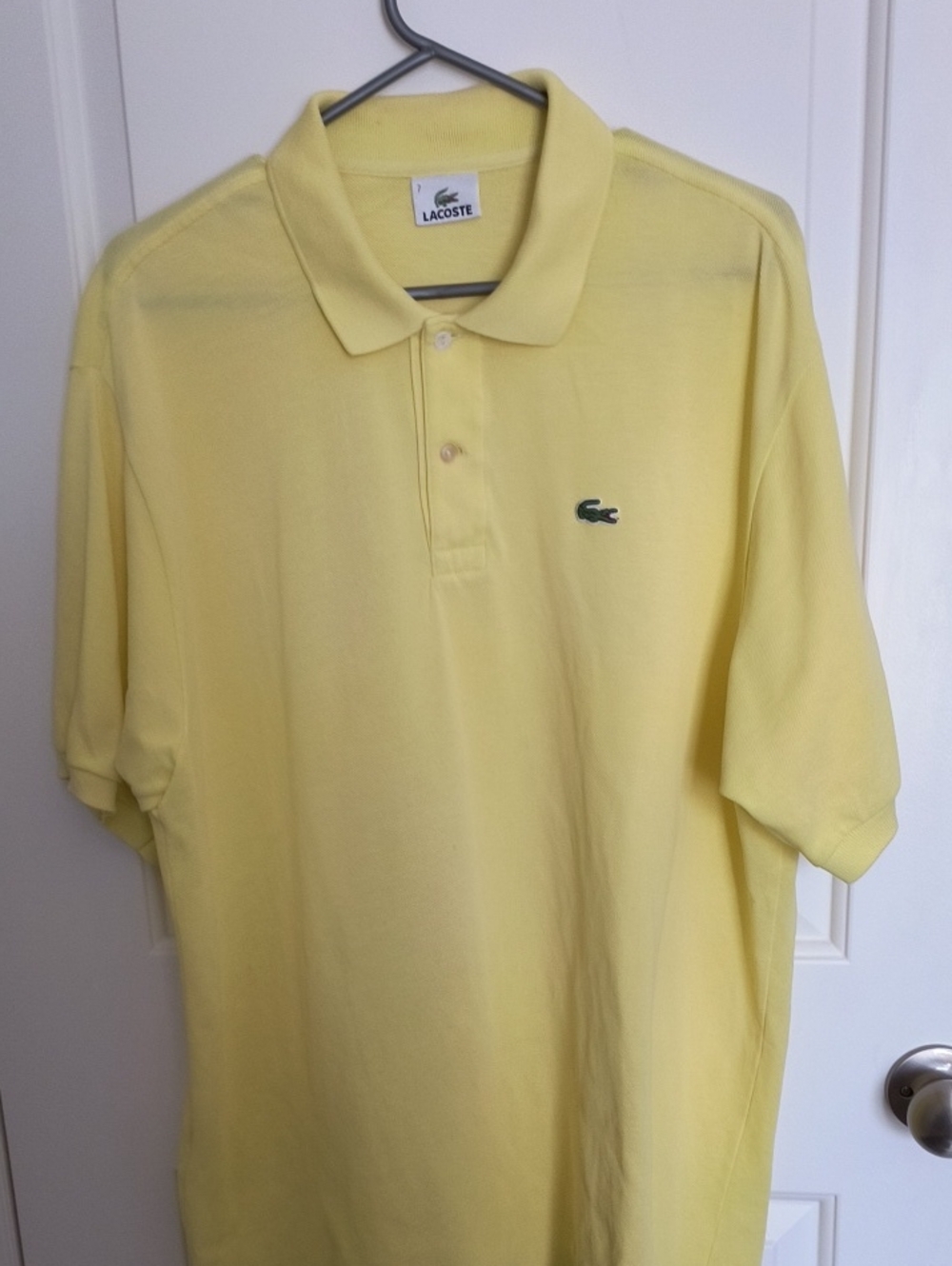 Pale Yellow Lacoste polo Men's size XL (7)